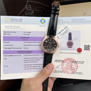 Patek Philippe 5205R Chế Tác Bọc Vàng Hồng 18K Nam Mặt Đen 40mm (2)