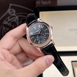 Patek Philippe 5205R Chế Tác Bọc Vàng Hồng 18K Nam Mặt Đen 40mm (2)
