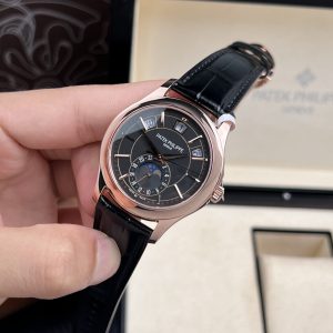 Patek Philippe 5205R Chế Tác Bọc Vàng Hồng 18K Nam Mặt Đen 40mm (2)