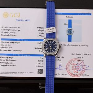 Patek Philippe Chế Tác Aquanaut 5067 Độ Kim Cương Moissanite Máy Pin Màu Xanh Blue 35 (2)