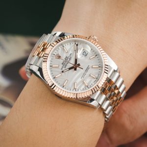 Rolex Chế Tác DateJust 126231 Bọc Vàng Thật Mặt Họa Tiết Lá Cọ GM Factory 36mm (1)