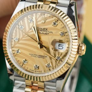 Rolex Chế Tác DateJust 126233 Bọc Vàng Thật Cọc Số Đính Đá GM Factory 36mm (2)