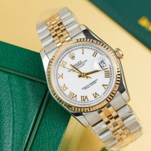 Rolex Chế Tác DateJust 126233 Cọc Số La Mã Bọc Vàng Thật GM Factory 36mm (2)