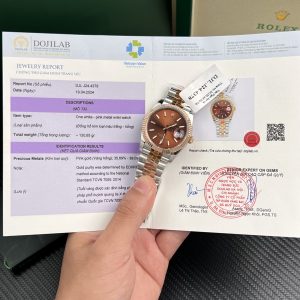 Rolex Chế Tác DateJust Mặt Chocolate Bọc Vàng Hồng 18K GM Factory 36mm (2)