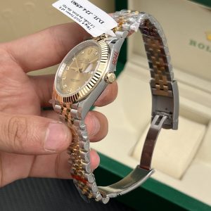 Rolex Chế Tác Datejust Bọc Vàng Thật 18K Nam Mặt Vàng Champagne GM Factory 41mm (2)