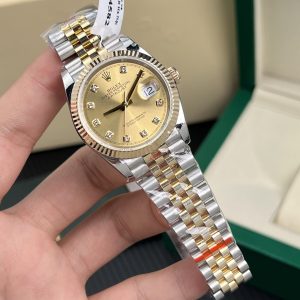 Rolex Rep 11 DateJust Bọc Vàng Thật Dây Jubilee GM Factory 36mm (1)