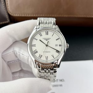 Đồng Hồ Longines Master Replica Cao Cấp Mặt Số Trắng Dây Thép 38 (2)