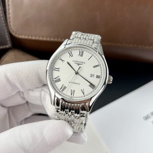 Đồng Hồ Longines Master Replica Cao Cấp Mặt Số Trắng Dây Thép 38 (2)