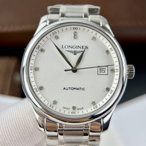 Đồng Hồ Longines Master Replica Cao Cấp Mặt Trắng Cọc Số Đính Đá 38 (1)