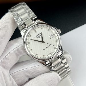 Đồng Hồ Longines Master Replica Cao Cấp Mặt Trắng Cọc Số Đính Đá 38 (2)