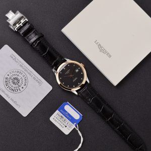 Đồng Hồ Longines Record Nam Dây Da Máy Cơ Automatic Thuỵ Sỹ Replica (1)