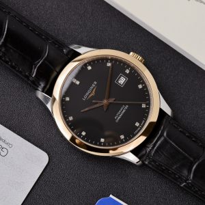 Đồng Hồ Longines Record Nam Dây Da Máy Cơ Automatic Thuỵ Sỹ Replica (1)