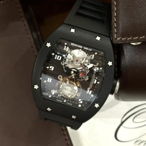 Đồng Hồ Richard Mille RM001 Tourbillon Gốm Đen Replica Cao Cấp Nhất 42mm (6)