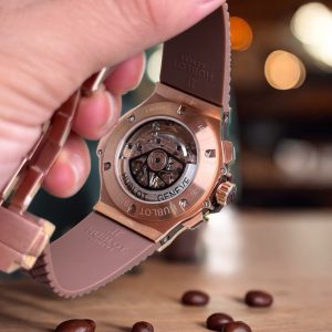 Đồng Hồ Hublot Chế Tác Big Bang Chronograph King Gold Màu Nâu Đính Đá 44mm (6)