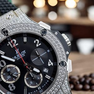 Đồng Hồ Hublot Nam Đính Đá Big Bang Chronograph Diamonds Pave Fake 11 44mm (4)