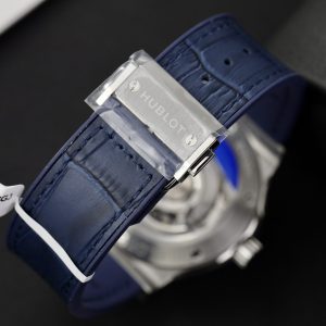 Đồng Hồ Hublot Nam Rep 1:1 Đính Kim Cương Moissanite Màu Xanh Blue Nhà Máy APS 42mm (9)