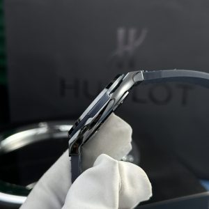 Đồng Hồ Hublot Nam Rep 11 Vỏ Gốm Đen Mặt Xanh Blue Tinh Chỉnh Máy SW300 Nhà Máy JJZ 42mm (2)
