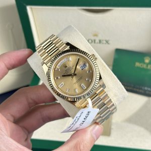 Đồng Hồ Rolex Chế Tác Bọc Vàng 18K Day-Date 228238 Yellow Gold 178 Grams GM Factory 40mm (11)