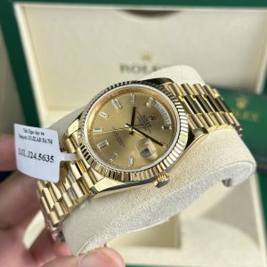 Đồng Hồ Rolex Chế Tác Bọc Vàng 18K Day-Date 228238 Yellow Gold 178 Grams GM Factory 40mm (11)