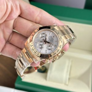 Đồng Hồ Rolex Cosmograph Daytona 116505 Chế Tác Cọc Số Đá Baguette Nhà Máy Clean 40mm (11)