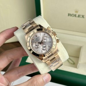Đồng Hồ Rolex Cosmograph Daytona 116505 Chế Tác Cọc Số Đá Baguette Nhà Máy Clean 40mm (11)