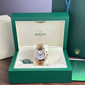Đồng Hồ Rolex Cosmograph Daytona 116505 Chế Tác Cọc Số Đá Baguette Nhà Máy Clean 40mm (11)