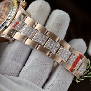 Đồng Hồ Rolex Daytona Rainbow Chế Tác Full Đá CZ Replica Cao Cấp Nam 40mm (1)