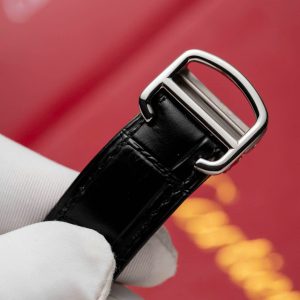 Cartier Ballon Bleu Replica Cao Cấp Nam Mặt Trắng Dây Da 42mm (2)