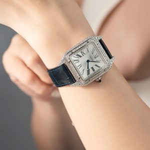 Cartier Santos Dumon Large Chế Tác Kim Cương Moissanite Hong Kong 42mm (2)