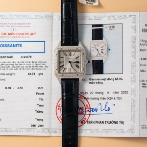Cartier Santos Dumon Large Chế Tác Kim Cương Moissanite Hong Kong 42mm (2)