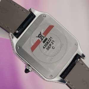Cartier Santos Dumon Large Chế Tác Kim Cương Moissanite Hong Kong 42mm (2)