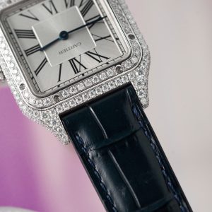 Cartier Santos Dumon Large Chế Tác Kim Cương Moissanite Hong Kong 42mm (2)