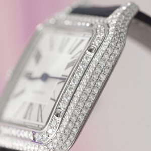 Cartier Santos Dumon Large Chế Tác Kim Cương Moissanite Hong Kong 42mm (2)