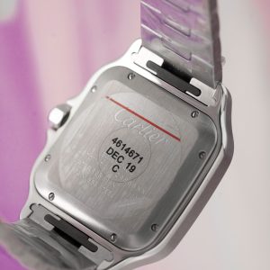 Cartier Santos Rep 11 Cao Cấp Niềng Đính Kim Cương Moissanite Mặt Trắng BV Factory 39 (2)