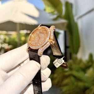 Đồng Hồ Chopard Nữ Chế Tác Bọc Vàng Đính Kim Cương Moissanite Hong Kong (7)