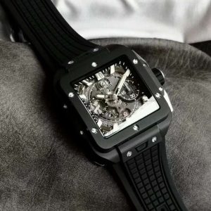 Đồng Hồ Hublot Chế Tác Gốm Đen Square Bang Unico Chronograph Nhà Máy BBF 42mm (1)