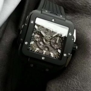 Đồng Hồ Hublot Chế Tác Gốm Đen Square Bang Unico Chronograph Nhà Máy BBF 42mm (1)