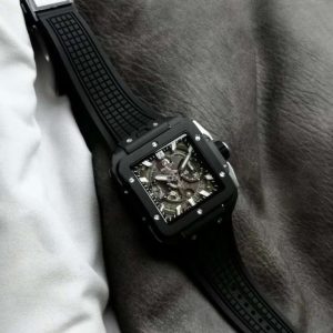 Đồng Hồ Hublot Chế Tác Gốm Đen Square Bang Unico Chronograph Nhà Máy BBF 42mm (1)