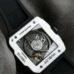 Đồng Hồ Hublot Chế Tác Gốm Trắng Square Bang Unico Chronograph Nhà Máy BBF 42mm (8)