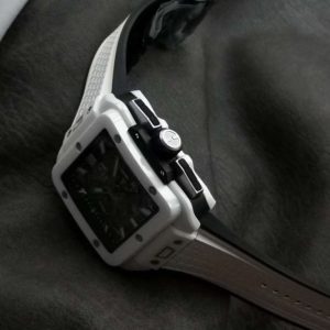 Đồng Hồ Hublot Chế Tác Gốm Trắng Square Bang Unico Chronograph Nhà Máy BBF 42mm (8)