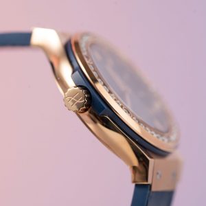 Đồng Hồ Hublot Classic Fusion King Gold Màu Xanh Blue Niềng Kim Cương Moissanite 38mm (2)