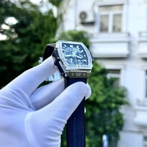 Đồng Hồ Hublot Nam Rep 1:1 Spirit Of Big Bang Chronograph Titanium Màu Xanh 42mm (5)