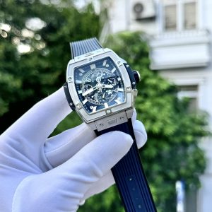 Đồng Hồ Hublot Nam Rep 1:1 Spirit Of Big Bang Chronograph Titanium Màu Xanh 42mm (5)