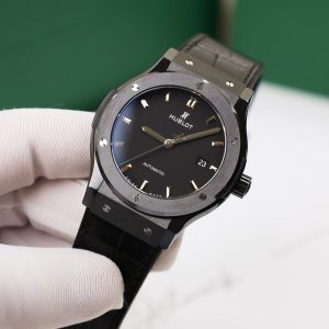 Đồng Hồ Hublot Nam Rep 1:1 Vỏ Gốm Đen Máy Tinh Chỉnh SW300 JJZ Factory 42mm (1)