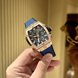 Đồng Hồ Hublot Spirit Of Big Bang Màu Xanh Dương Chronograph King Gold Replica Cao Cấp 42mm (5)
