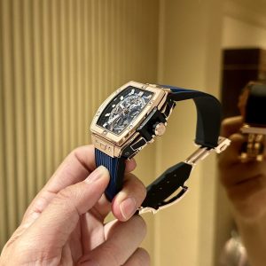 Đồng Hồ Hublot Spirit Of Big Bang Màu Xanh Dương Chronograph King Gold Replica Cao Cấp 42mm (5)