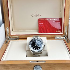 Đồng Hồ Omega Chế Tác Seamaster Planet Ocean GMT Mặt Số Đen (1)