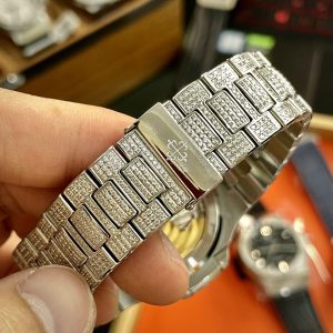 Đồng Hồ Patek Philippe Replica Cao Cao Cấp Nautilus 5719 Đính Full Đá 40mm (10)
