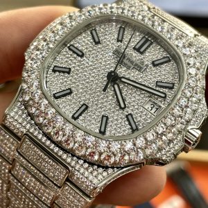 Đồng Hồ Patek Philippe Replica Cao Cao Cấp Nautilus 5719 Đính Full Đá 40mm (10)