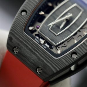Đồng Hồ Richard Mille Rep 11 RM07 Carbon Đen Dây Cao Su Màu Đỏ 36mm (1)